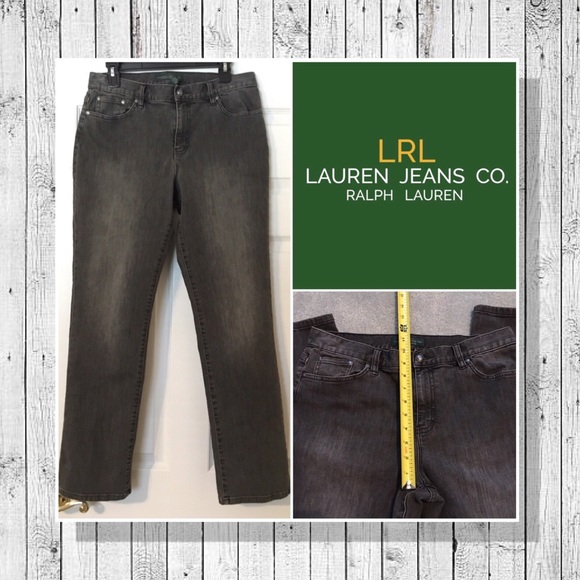 LAUREN JEANS CO Denim - LRL LAUREN JEANS CO. Charcoal Jeans